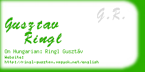 gusztav ringl business card