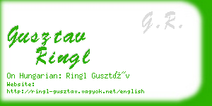 gusztav ringl business card